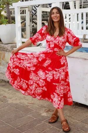 Pink Loves Red Long Dress