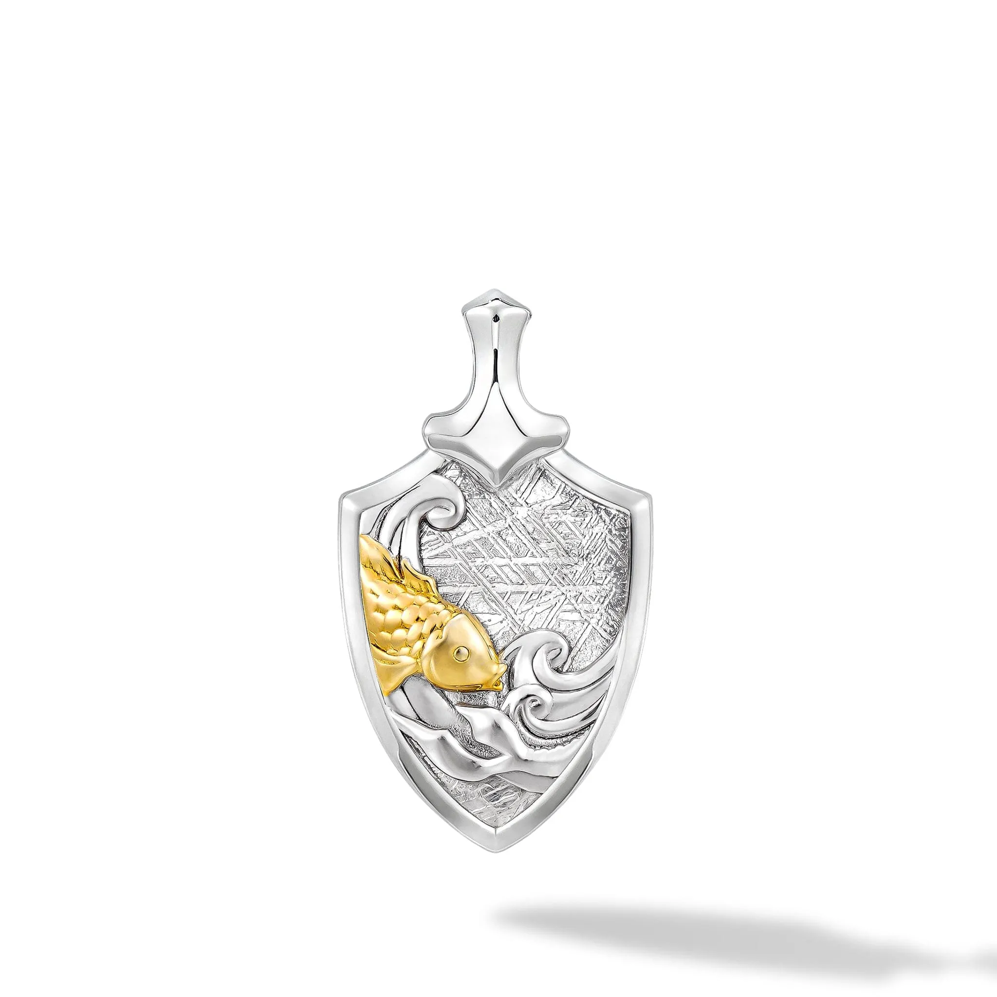 Pisces Zodiac Meteorite Necklace