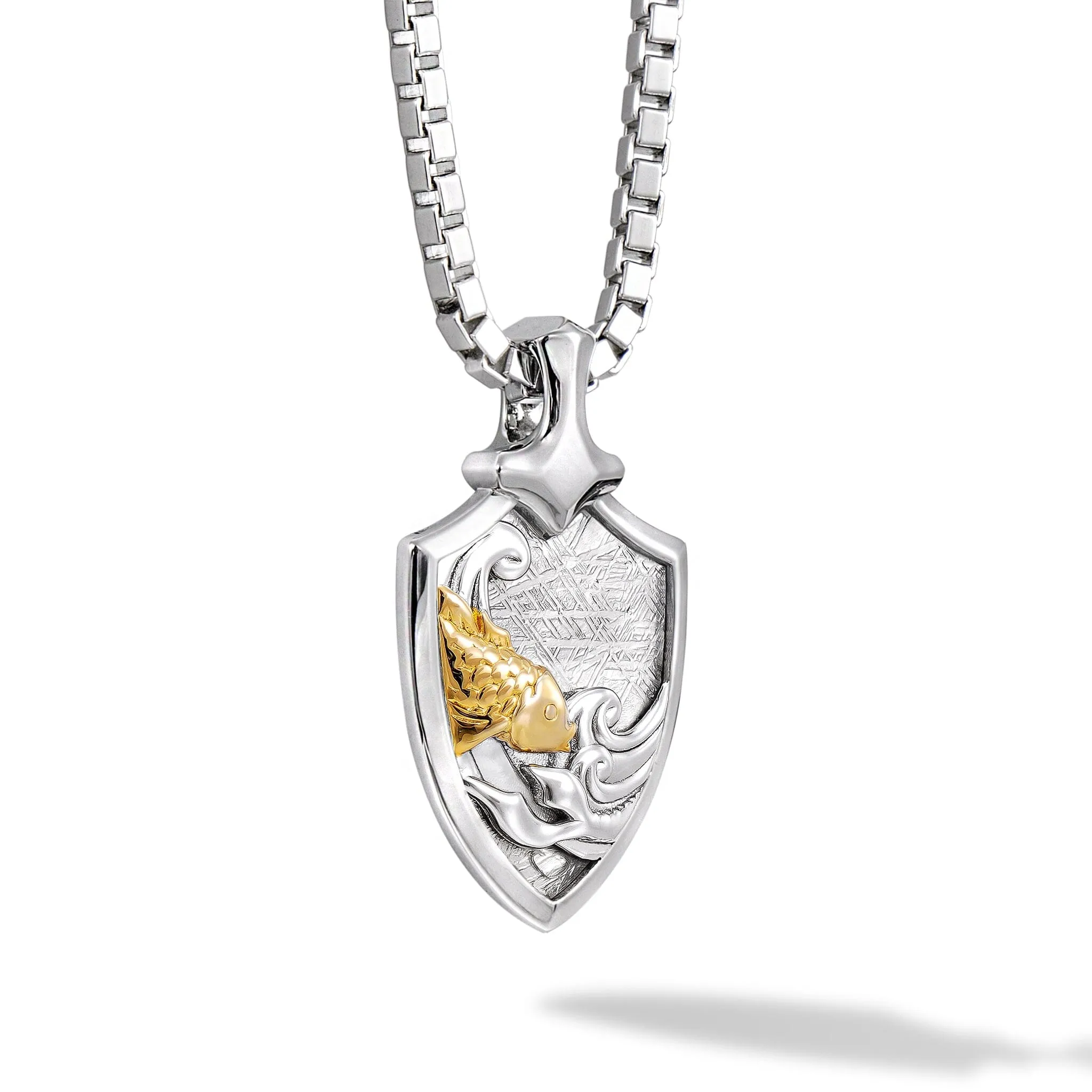 Pisces Zodiac Meteorite Necklace