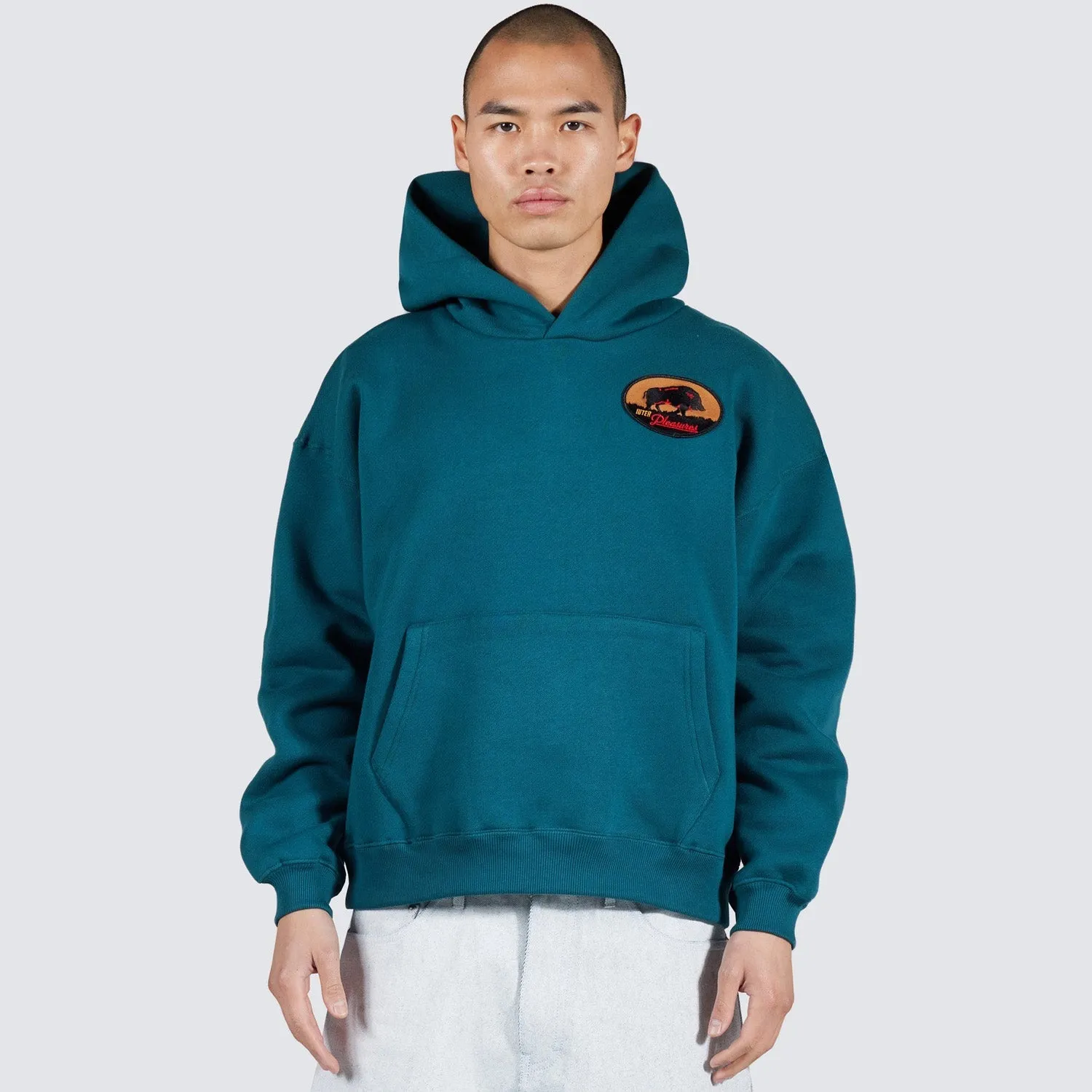 Pleasures x IUTER Men Vincenzo Hoodie Green