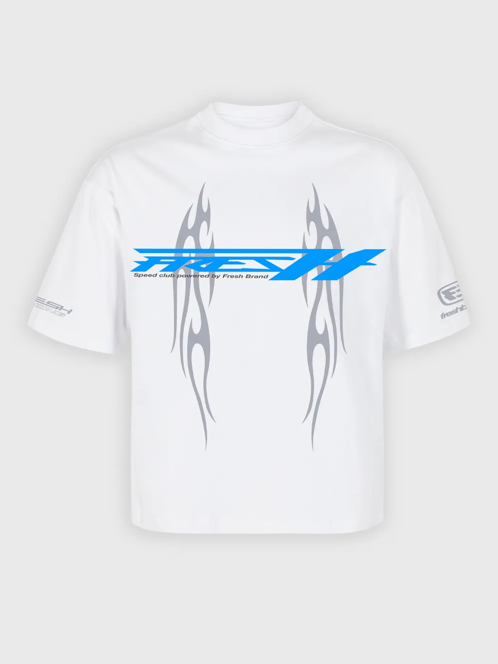 Polera Heavyweight® Fresh Racing Tribal Blanca