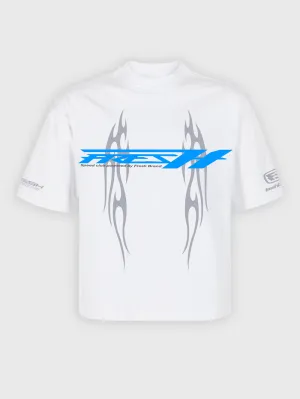 Polera Heavyweight® Fresh Racing Tribal Blanca