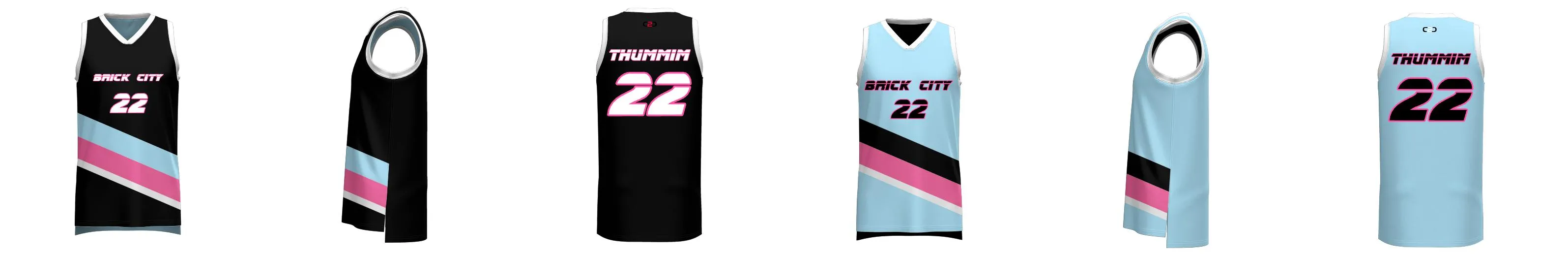 Portland Blazers Reversible 3HP V Neck Basketball Singlet Design Your Own Custom
