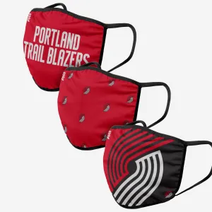 Portland Trail Blazers 3 Pack Face Cover
