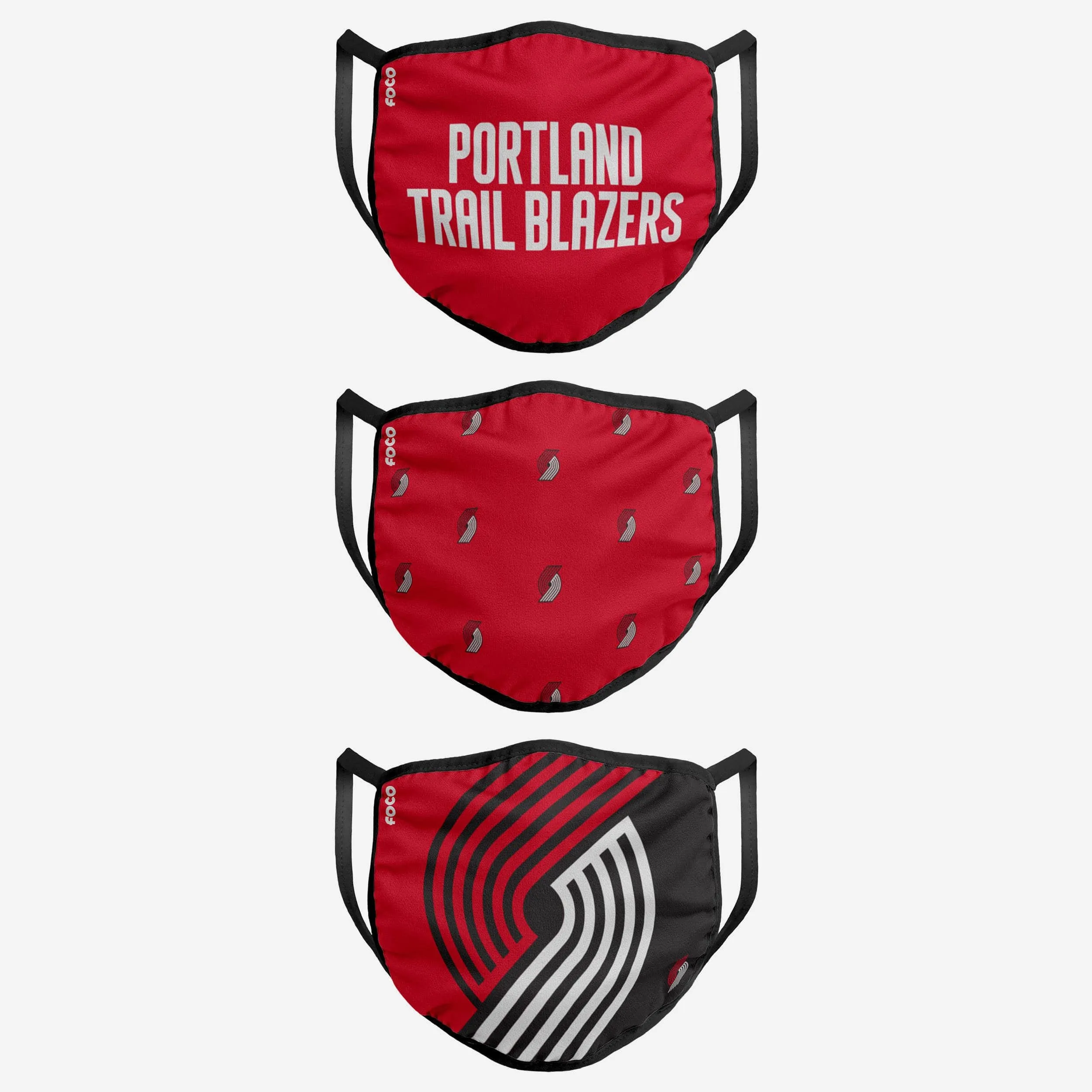 Portland Trail Blazers 3 Pack Face Cover