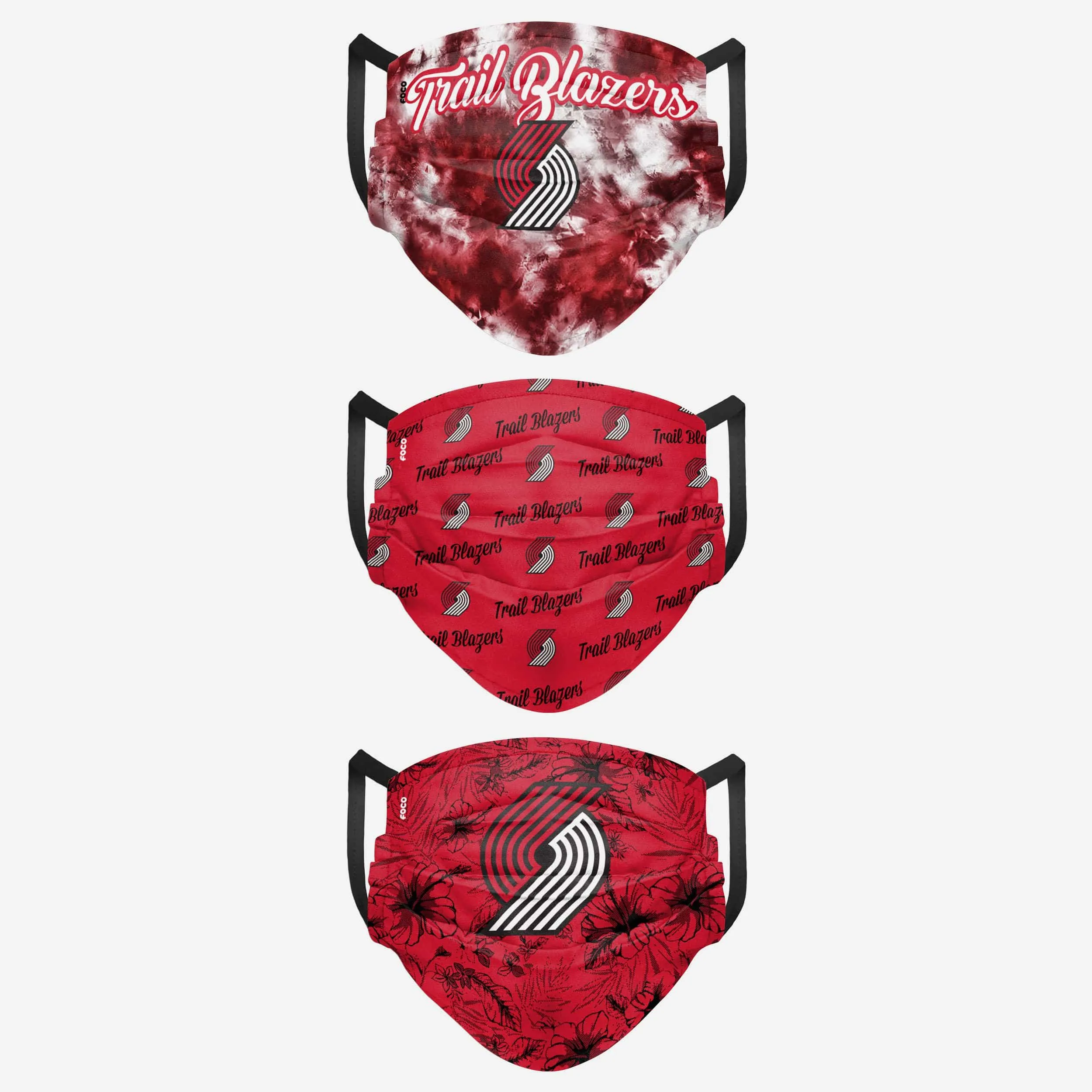Portland Trail Blazers Womens Matchday 3 Pack Face Cover