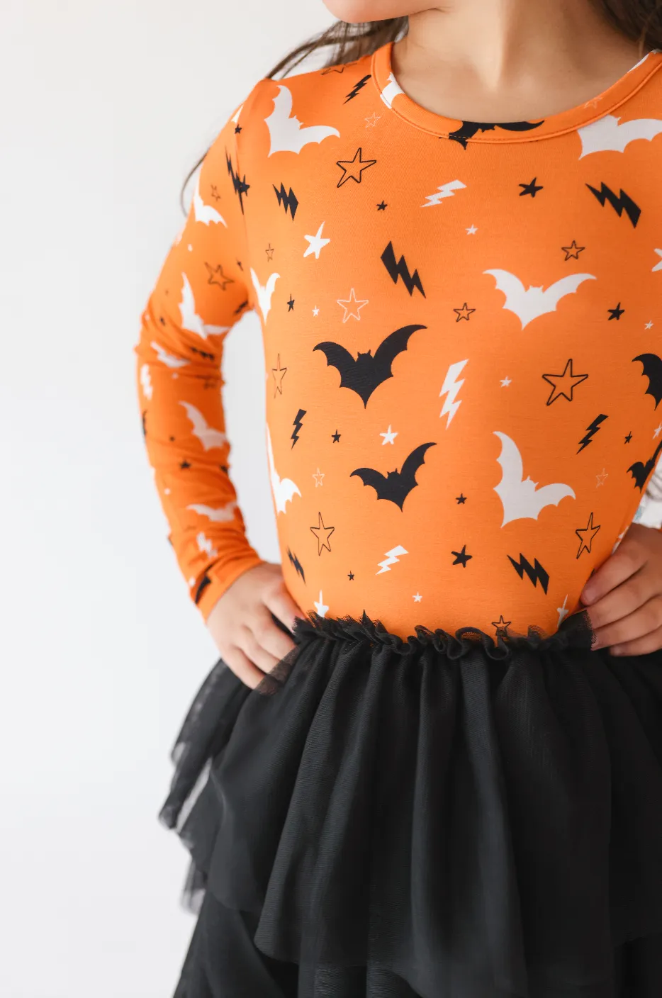 Posh Peanut Halloween Long Sleeve Tulle Dress in Hendrix