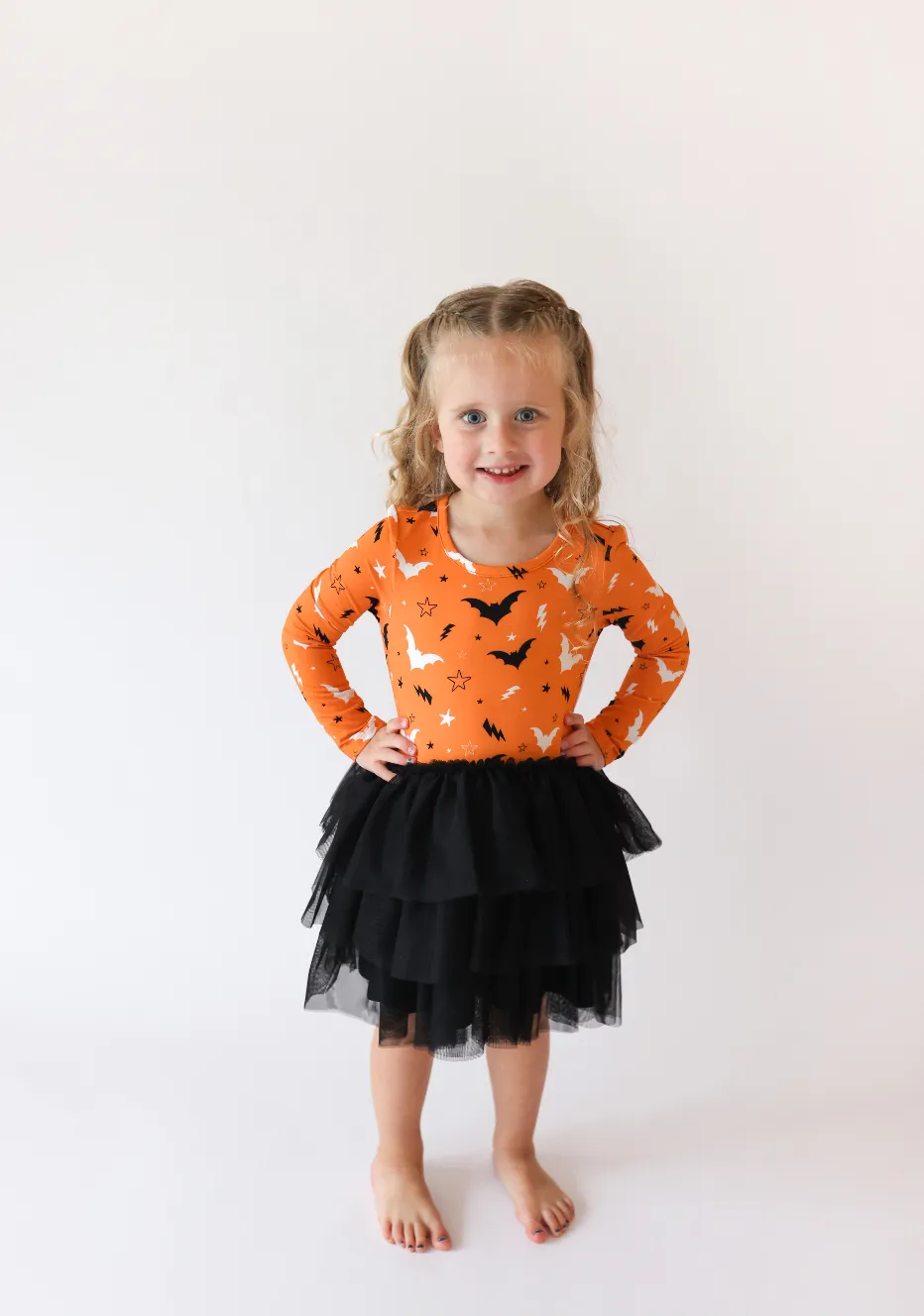 Posh Peanut Halloween Long Sleeve Tulle Dress in Hendrix