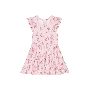 Posh Peanut London Cap Sleeve Ruffled Twirl Dress
