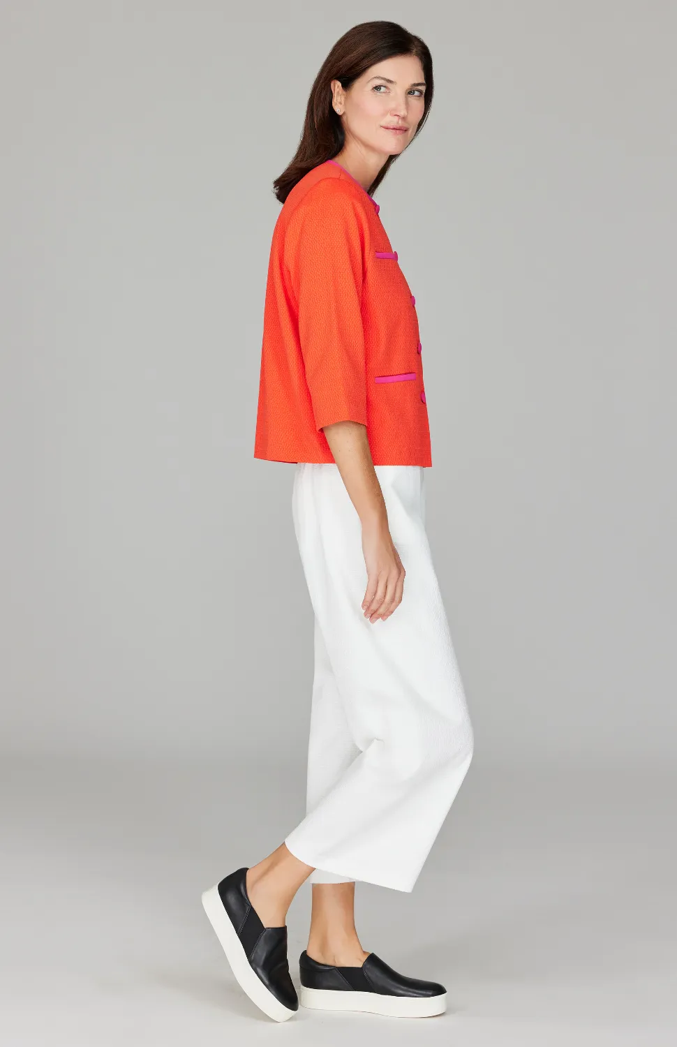 PREORDER Pique Short Boxy Jacket w/ Pocket Detail
