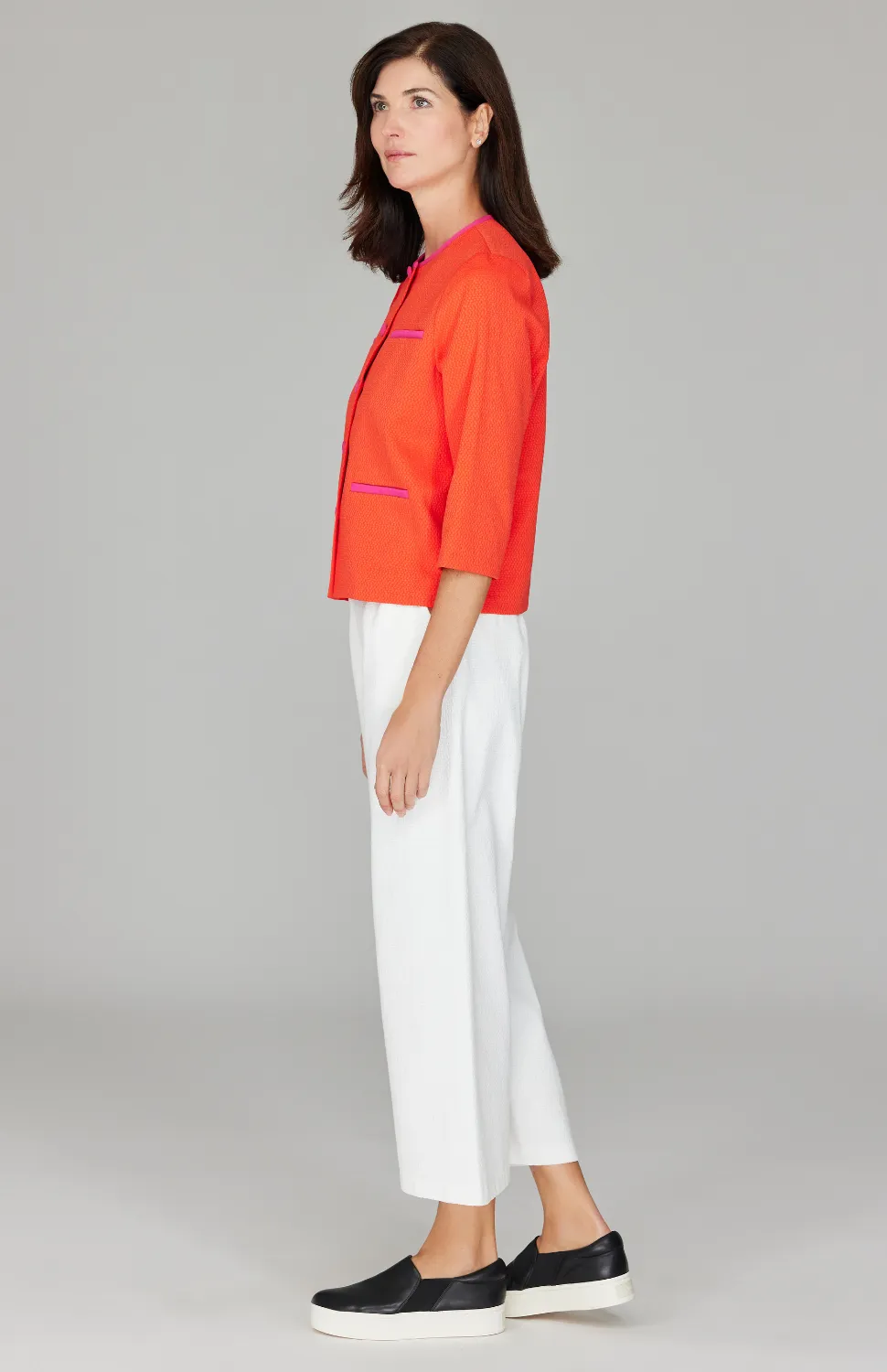 PREORDER Pique Short Boxy Jacket w/ Pocket Detail