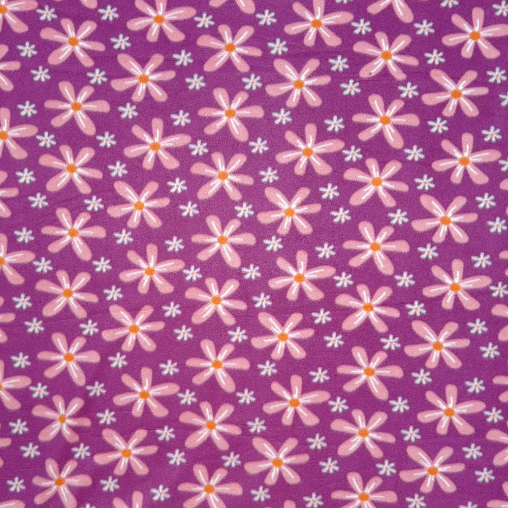 Printed Polar Fleece Cerise Floral