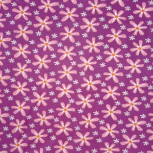 Printed Polar Fleece Cerise Floral