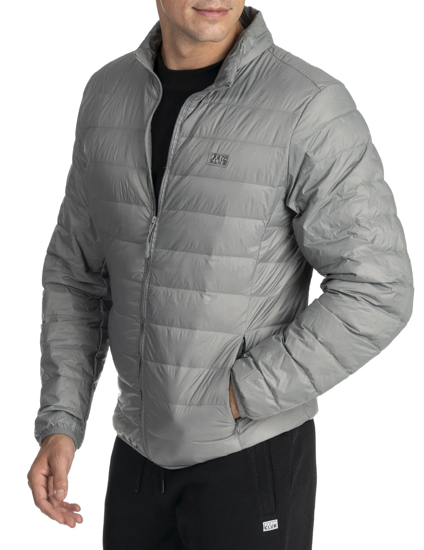 Pro Club Packable Lightweight Down Jacket - GRAY