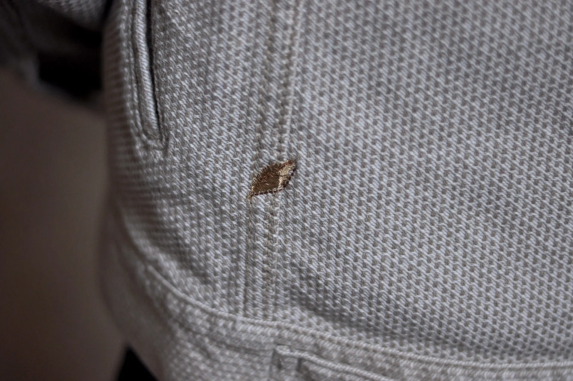 Pure Blue Japan 12.5oz "Double-Warps" Sashiko Type 2 Jacket (Ivory X Beige)