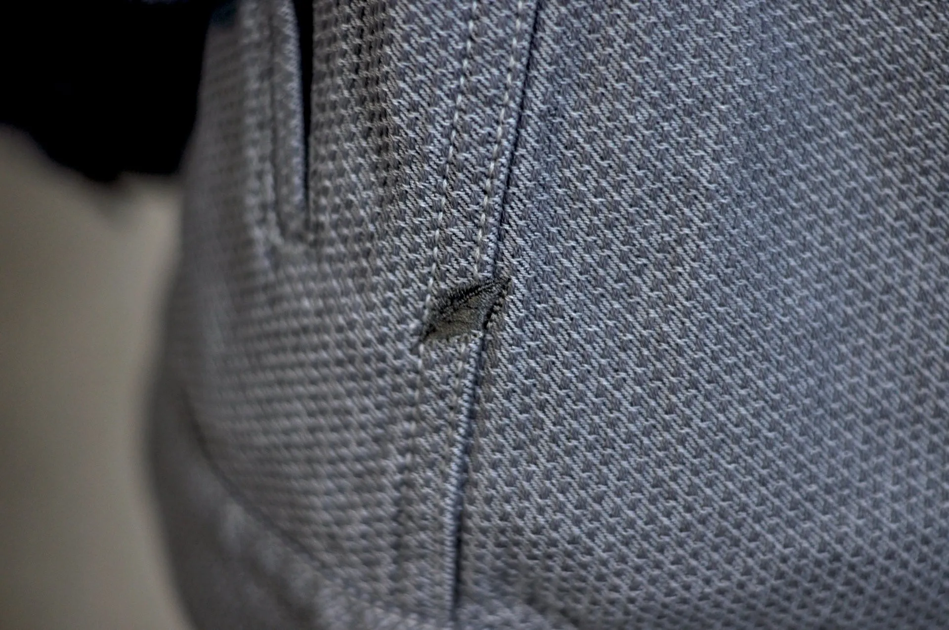 Pure Blue Japan 12.5oz "Double-Warps" Sashiko Type 3 Jacket (Heather Grey X Black)