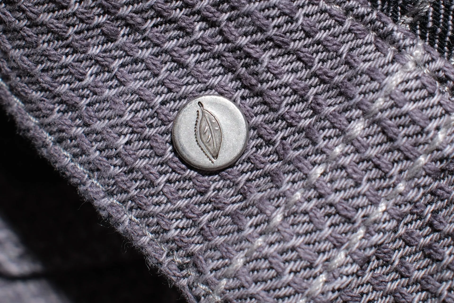 Pure Blue Japan 12.5oz "Double-Warps" Sashiko Type 3 Jacket (Heather Grey X Black)