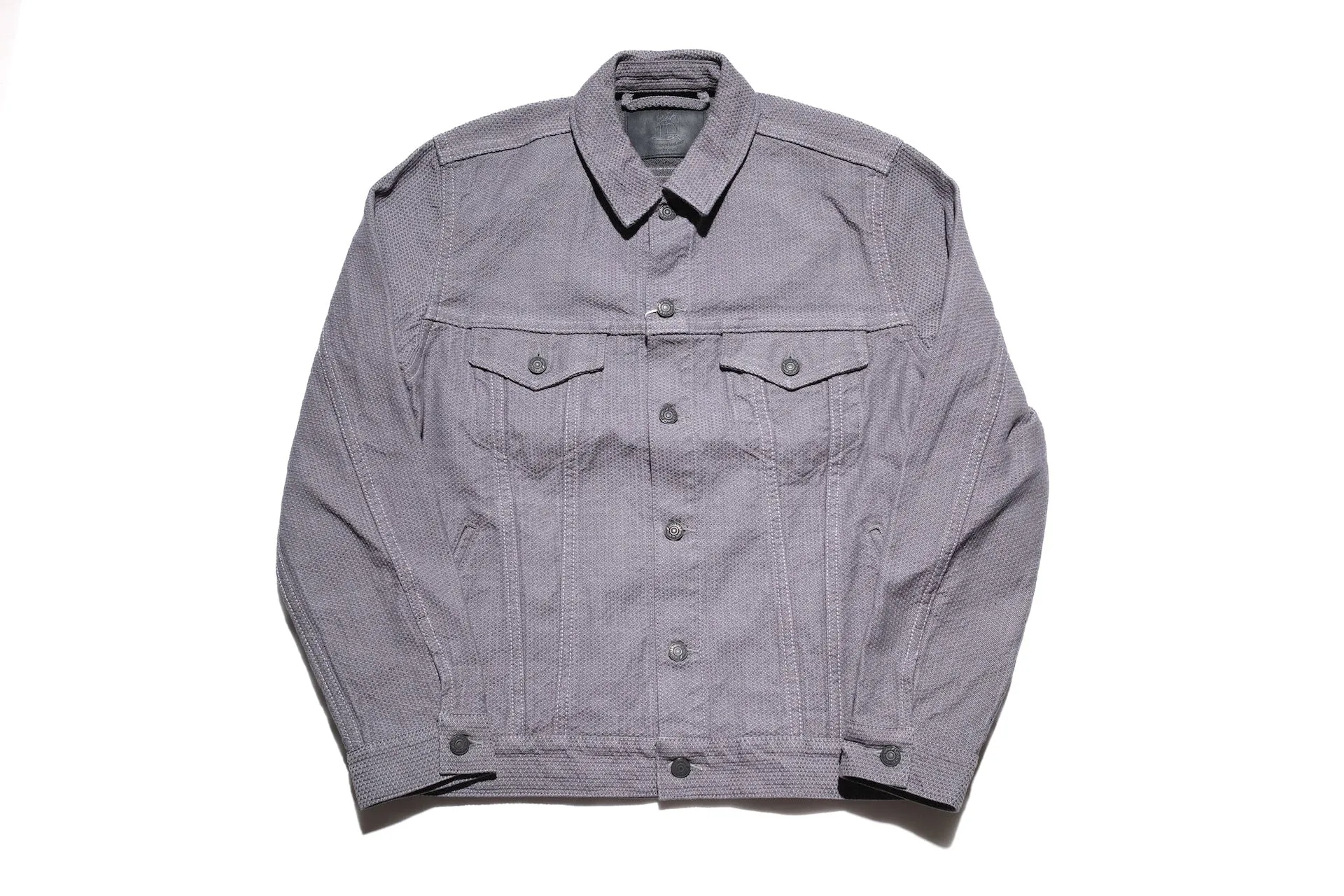 Pure Blue Japan 12.5oz "Double-Warps" Sashiko Type 3 Jacket (Heather Grey X Black)