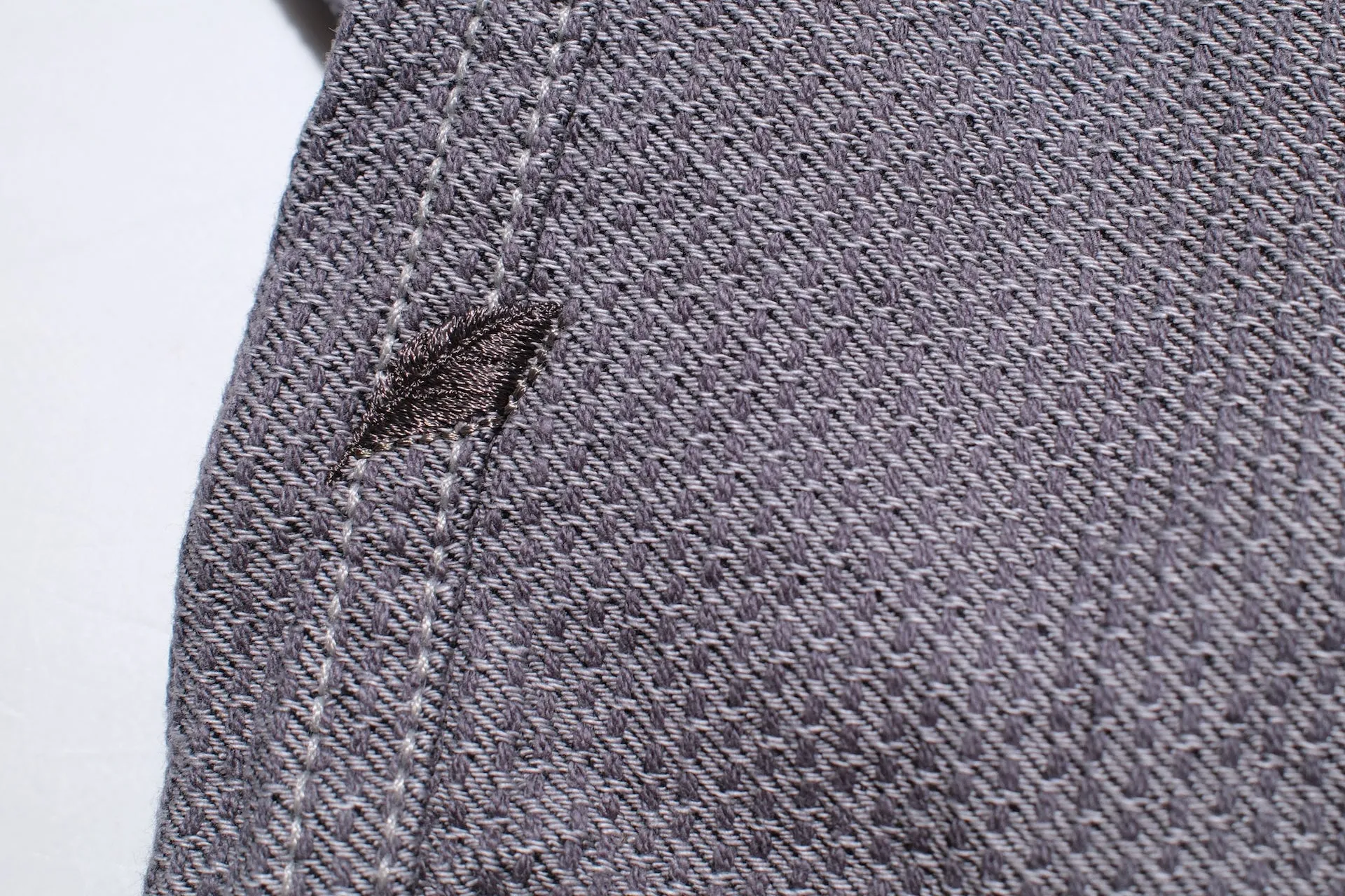 Pure Blue Japan 12.5oz "Double-Warps" Sashiko Type 3 Jacket (Heather Grey X Black)