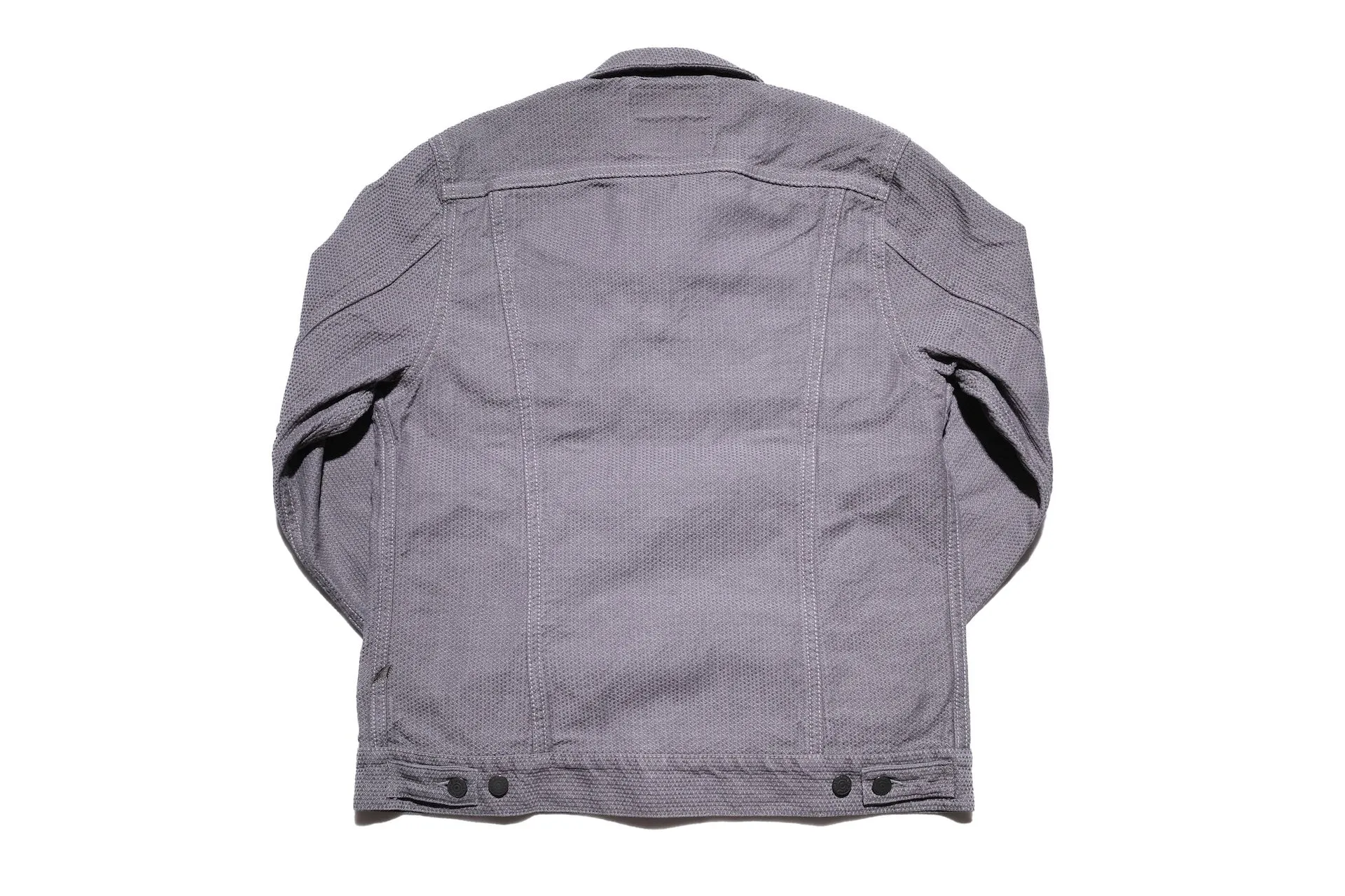 Pure Blue Japan 12.5oz "Double-Warps" Sashiko Type 3 Jacket (Heather Grey X Black)
