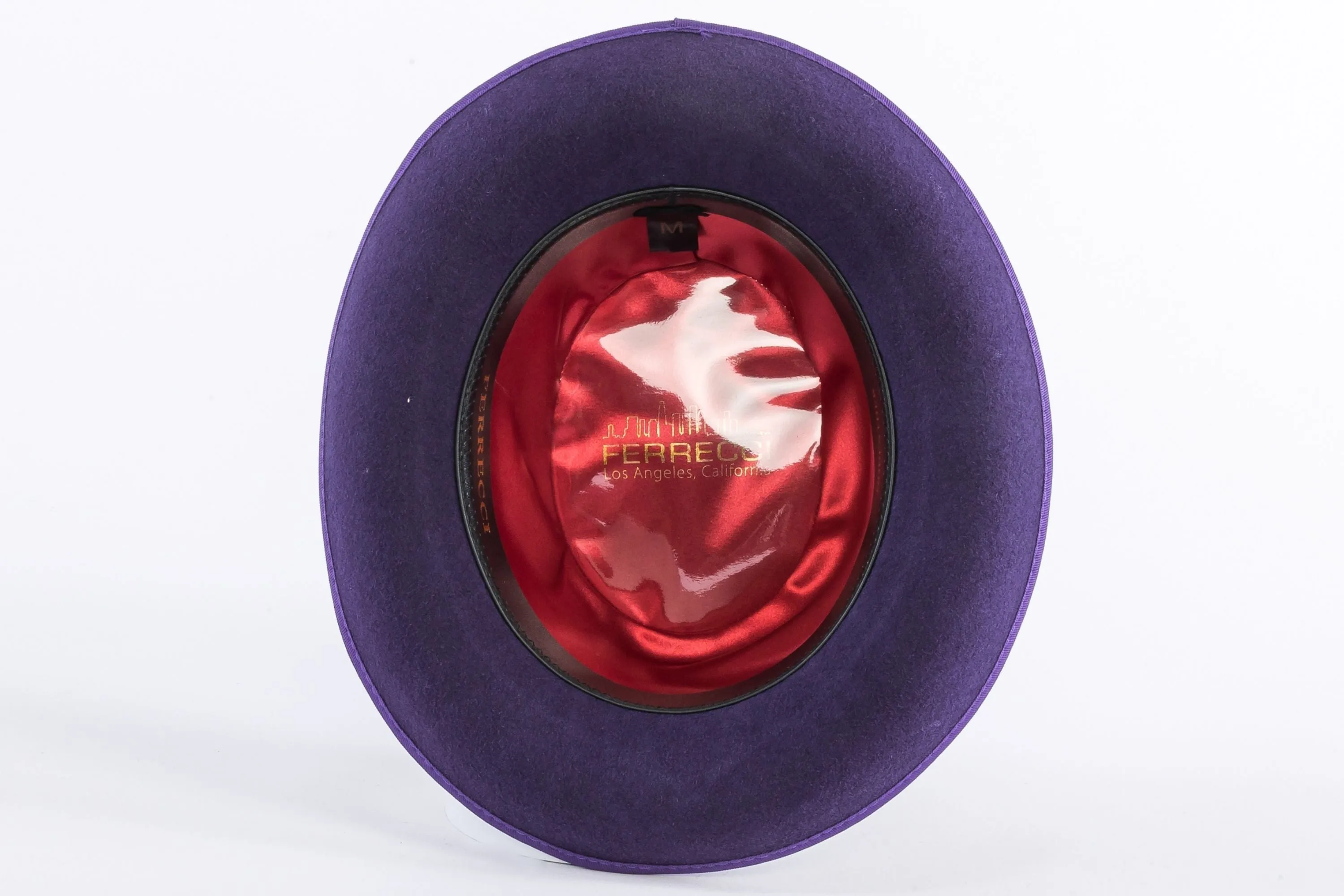 Purple 100 % Wool Australian Fur Felt Godfather Hat