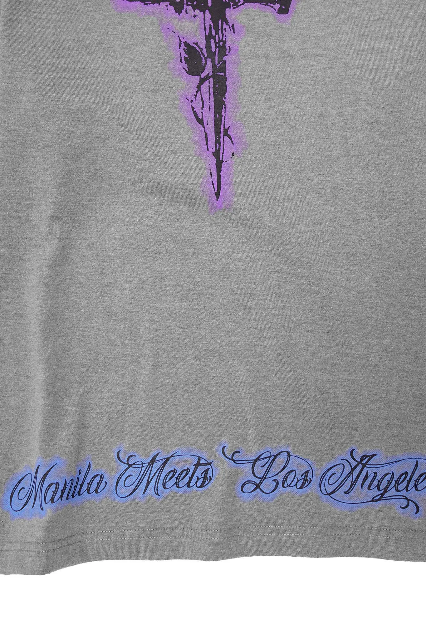 "CITY OF ANGELS" TEE IN HEATHER GREY