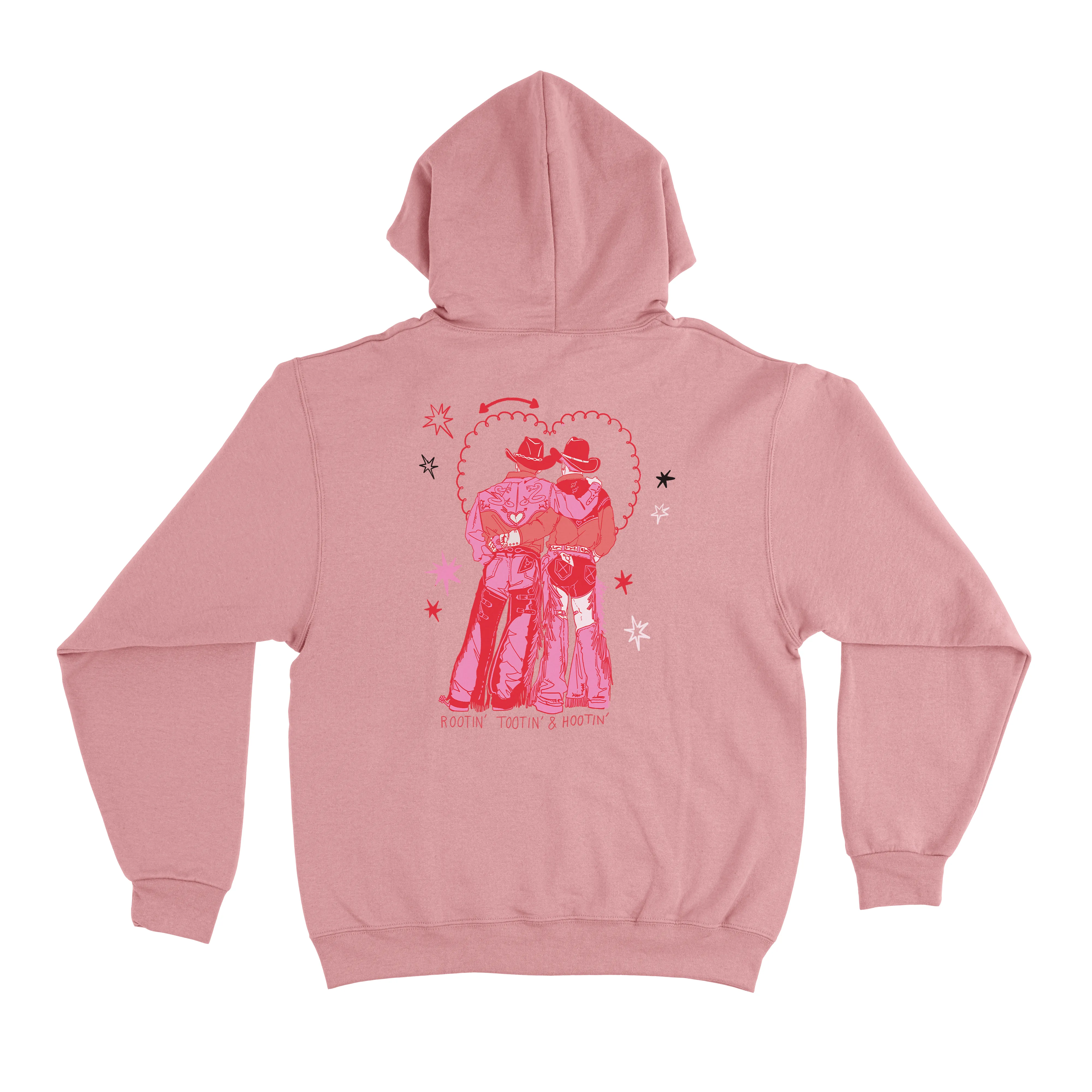 "Cowboys make better lovers" Basic Hoodie Black/ Light Pink