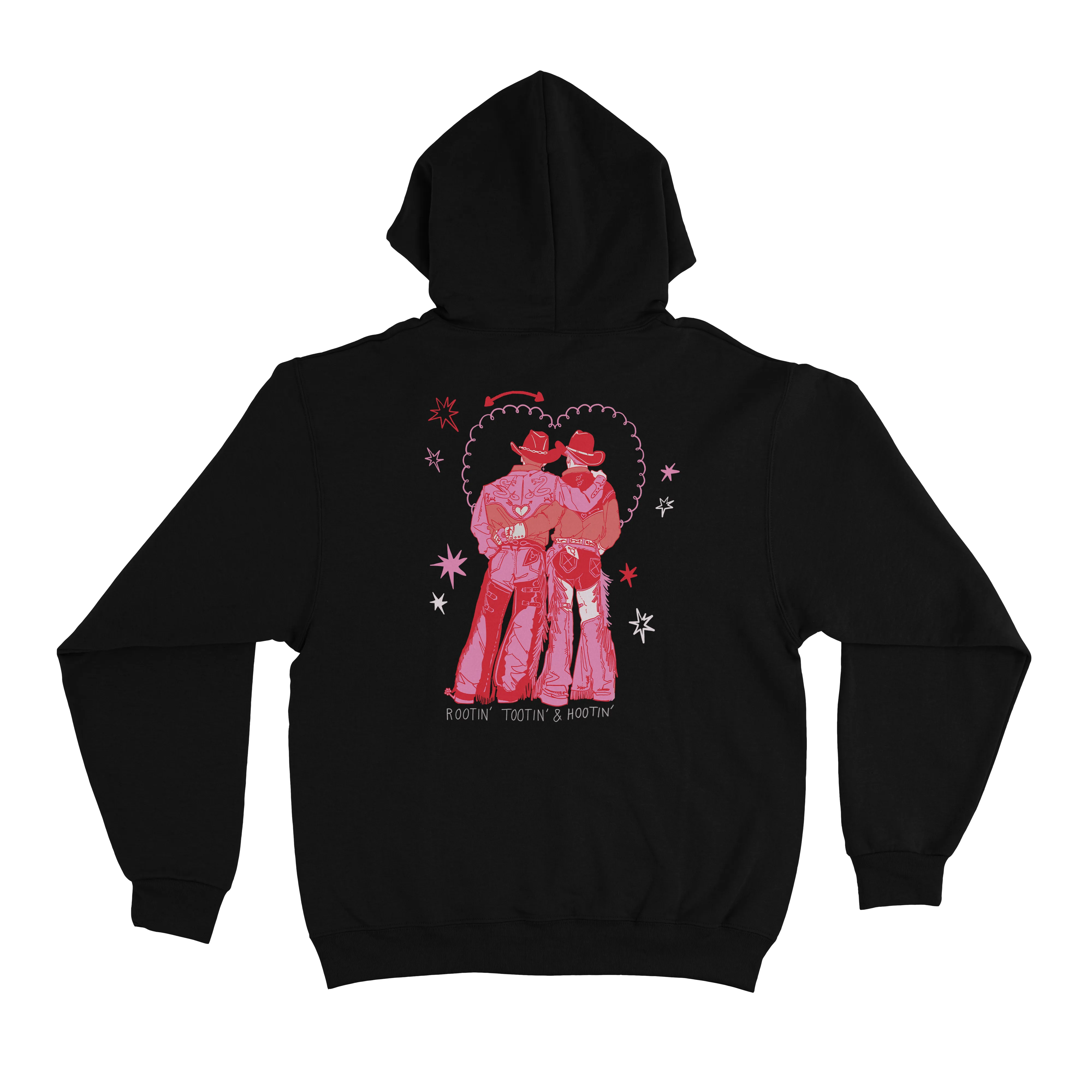 "Cowboys make better lovers" Basic Hoodie Black/ Light Pink