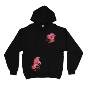 "Cowboys make better lovers" Basic Hoodie Black/ Light Pink