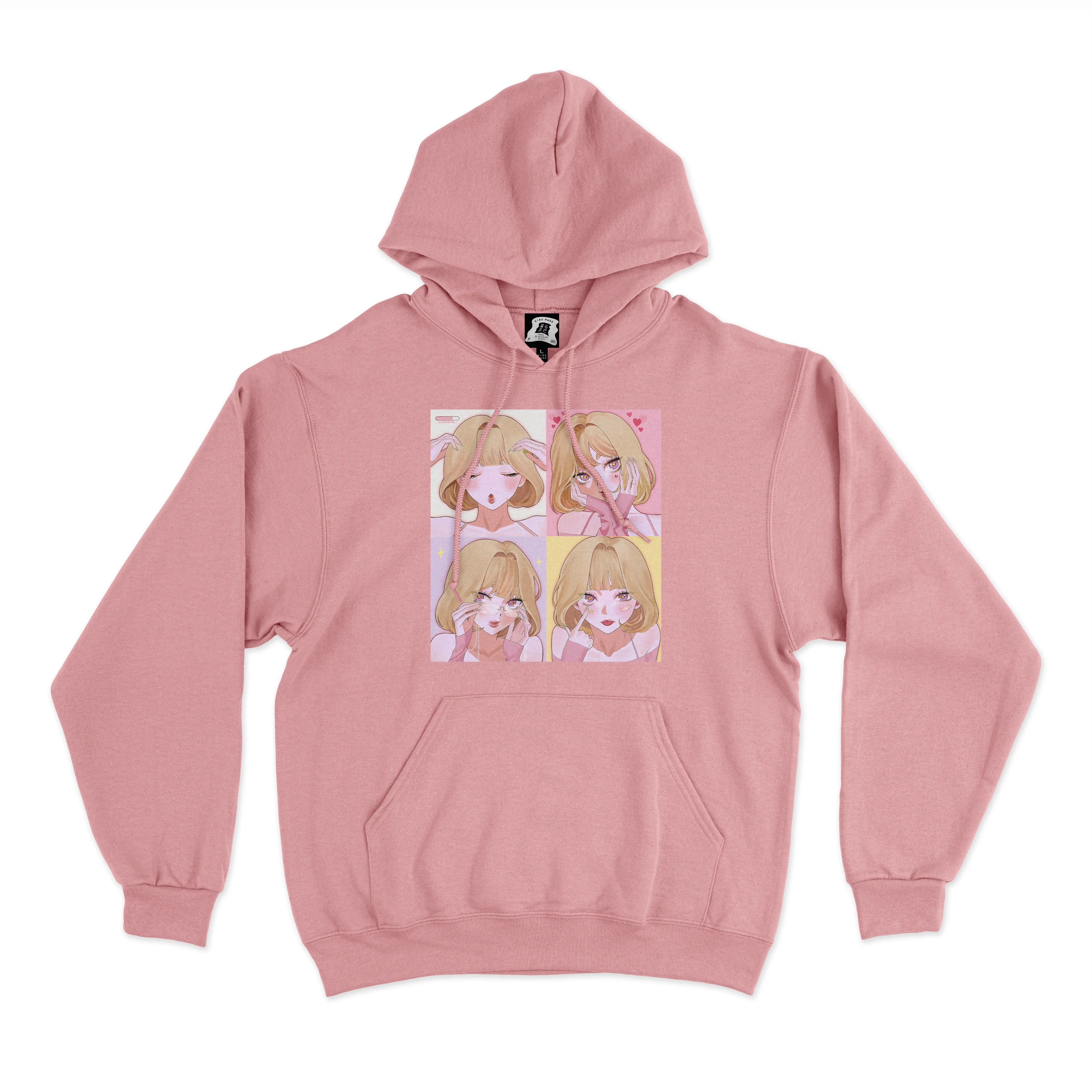 "Cuties" Basic Hoodie Light Pink