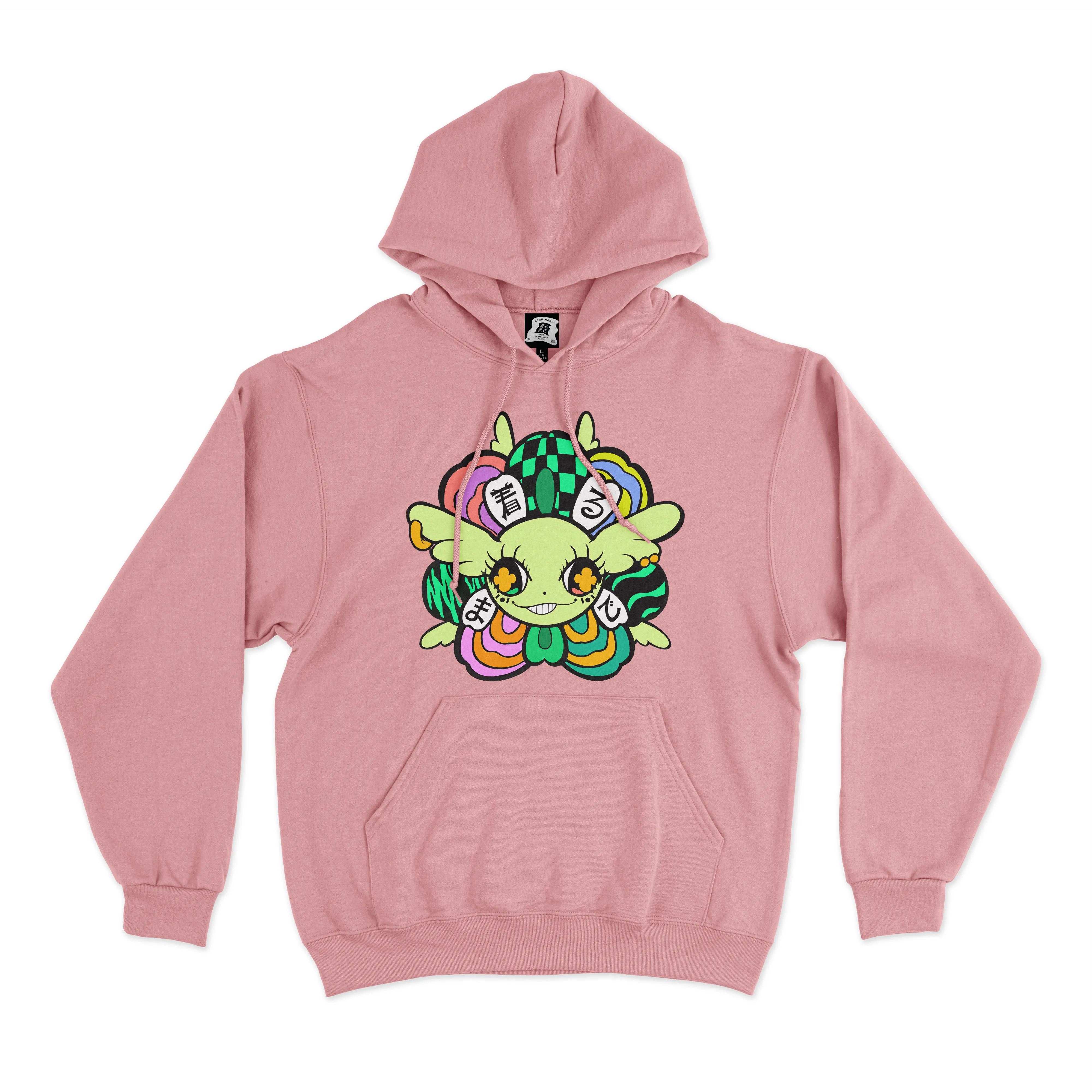 "Divine Blossom " Fleece Hoodie Light Pink