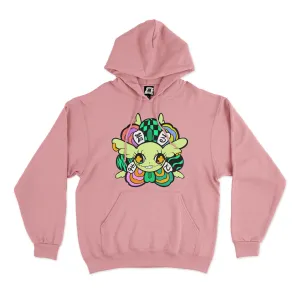 "Divine Blossom " Fleece Hoodie Light Pink