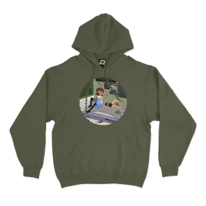 "Green Light" Fleece Hoodie Khaki