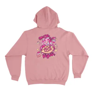 "Maid Yan" Fleece Hoodie Light Pink