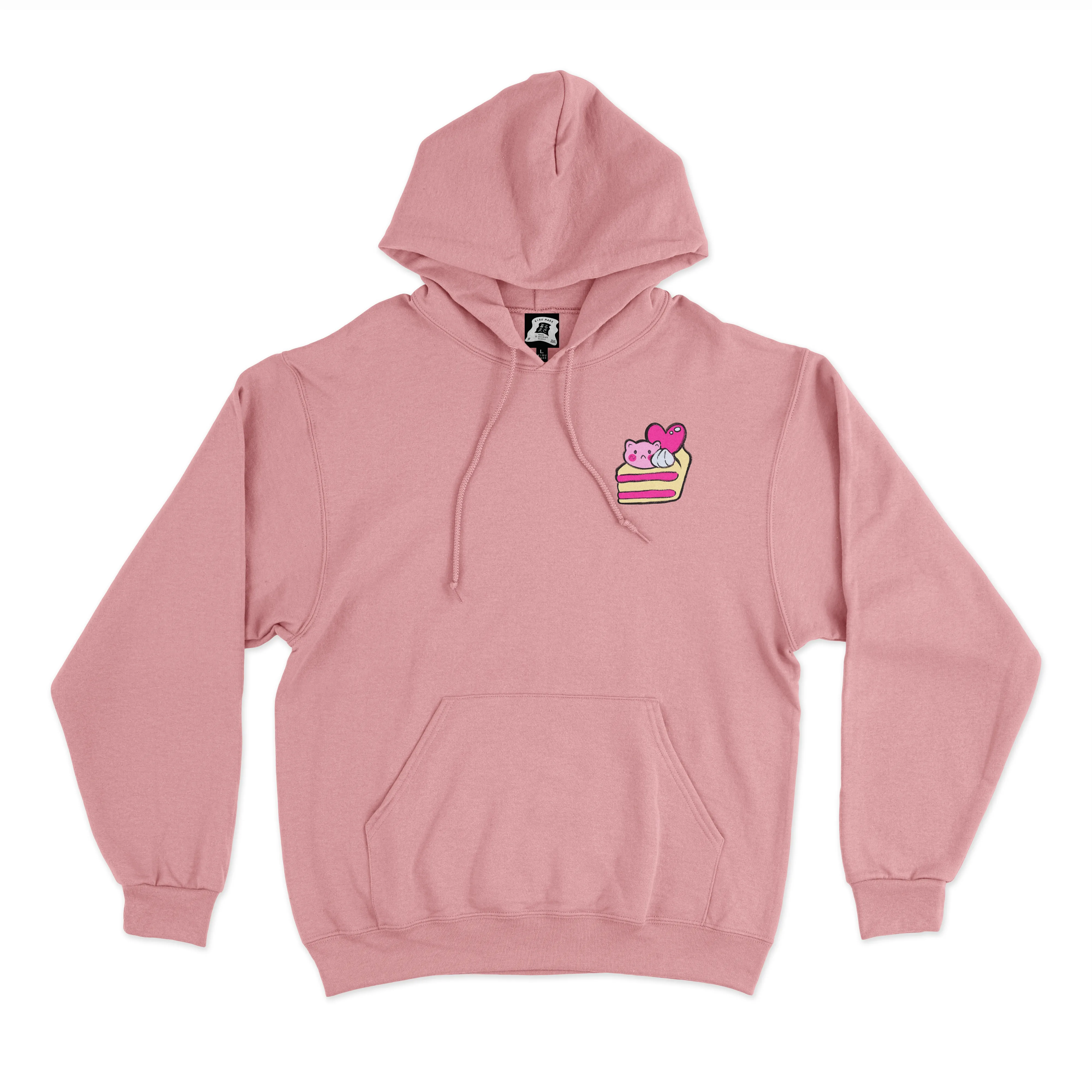 "Maid Yan" Fleece Hoodie Light Pink