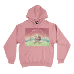 "Our Heart" Fleece Hoodie Light Pink