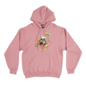 "みんないるよ" Fleece Hoodie Light Pink/ Beige/Khaki/Cobalt Blue
