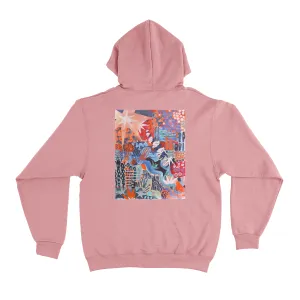"The Birth" Basic Hoodie White/Light Pink
