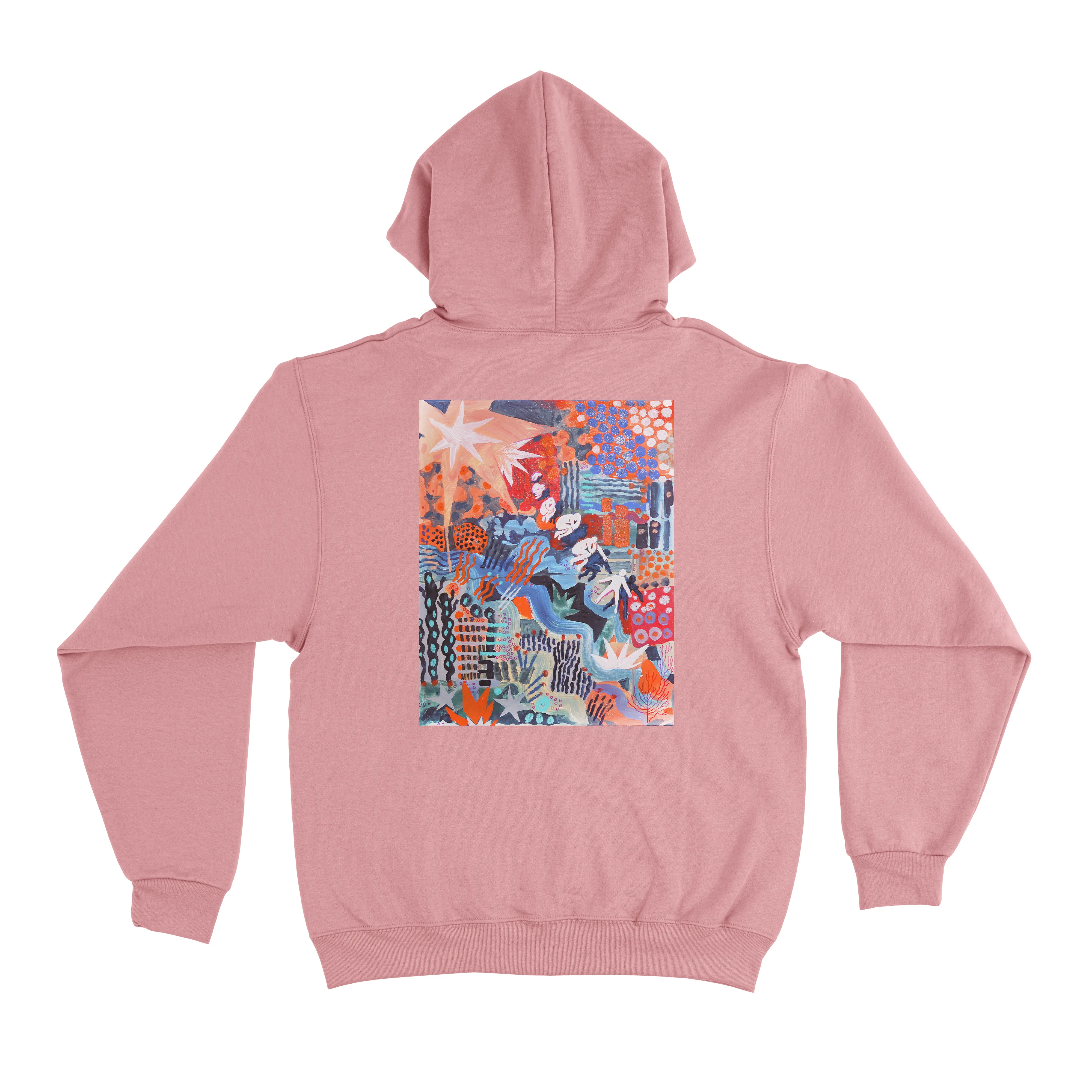 "The Birth" Basic Hoodie White/Light Pink