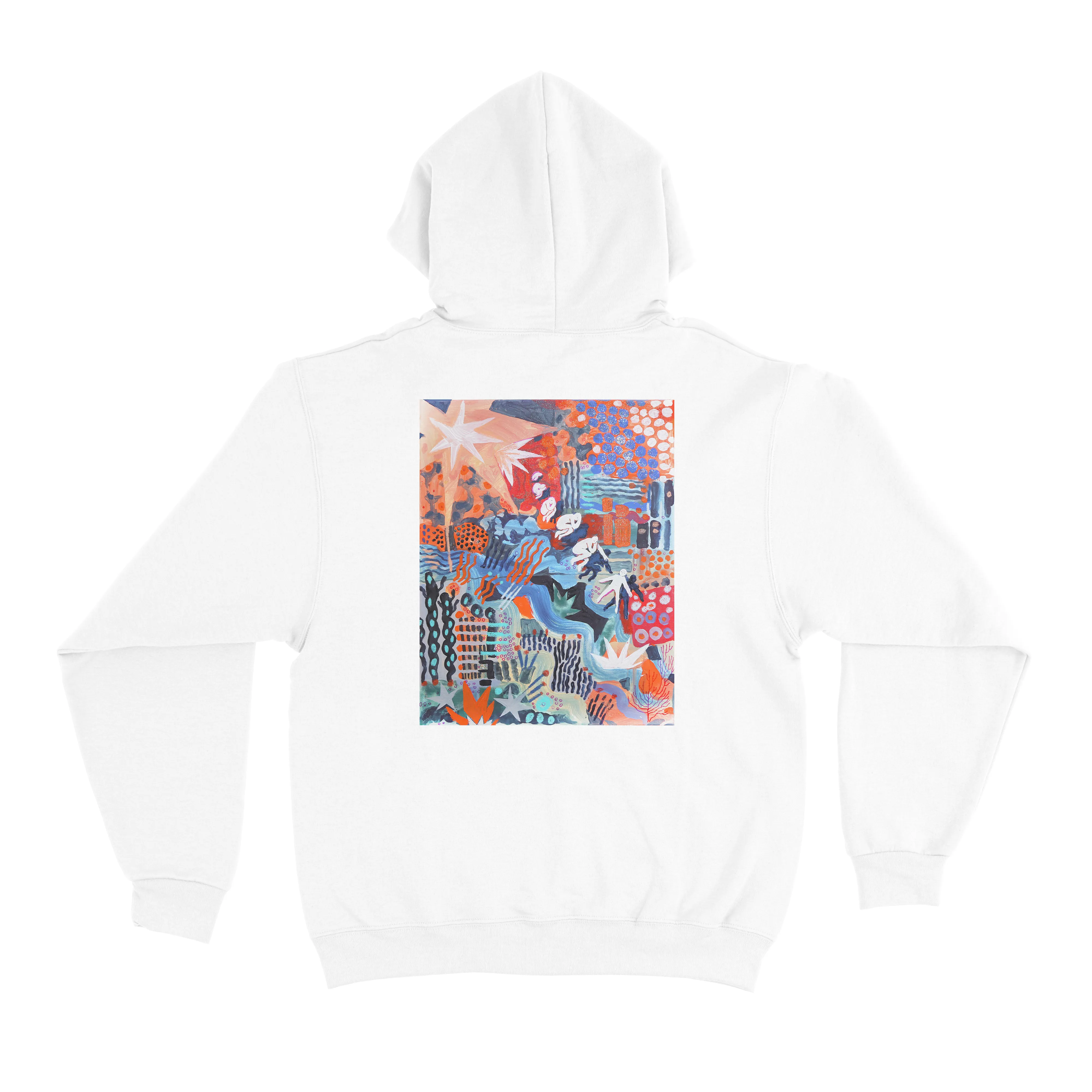 "The Birth" Basic Hoodie White/Light Pink