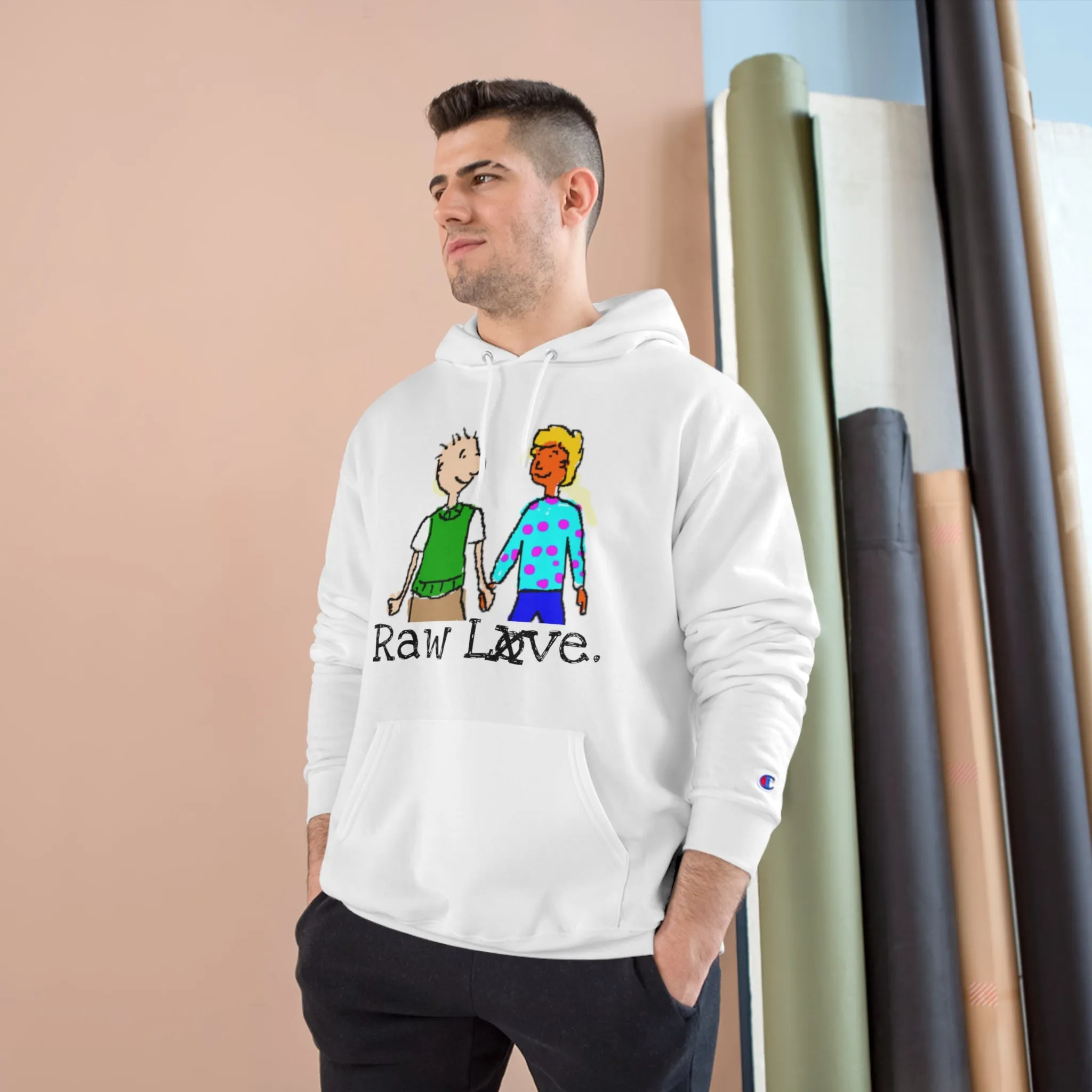 raw sushi "RAW LOVE" Champion Hoodie