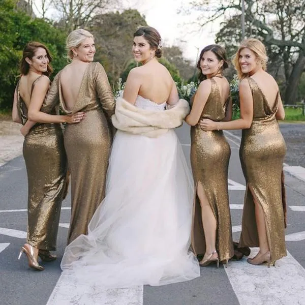 Regular Straps Deep V-Neck A-Line Long Chiffon Bridesmaid Dress, Sexy Side Slit Bridesmaid Dress, TYP0480