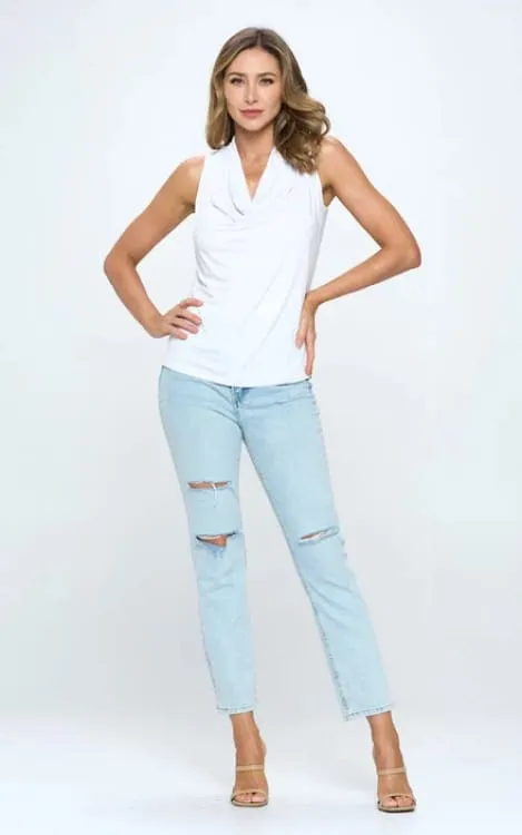 Renee C.- Cowl Neck Knit Top