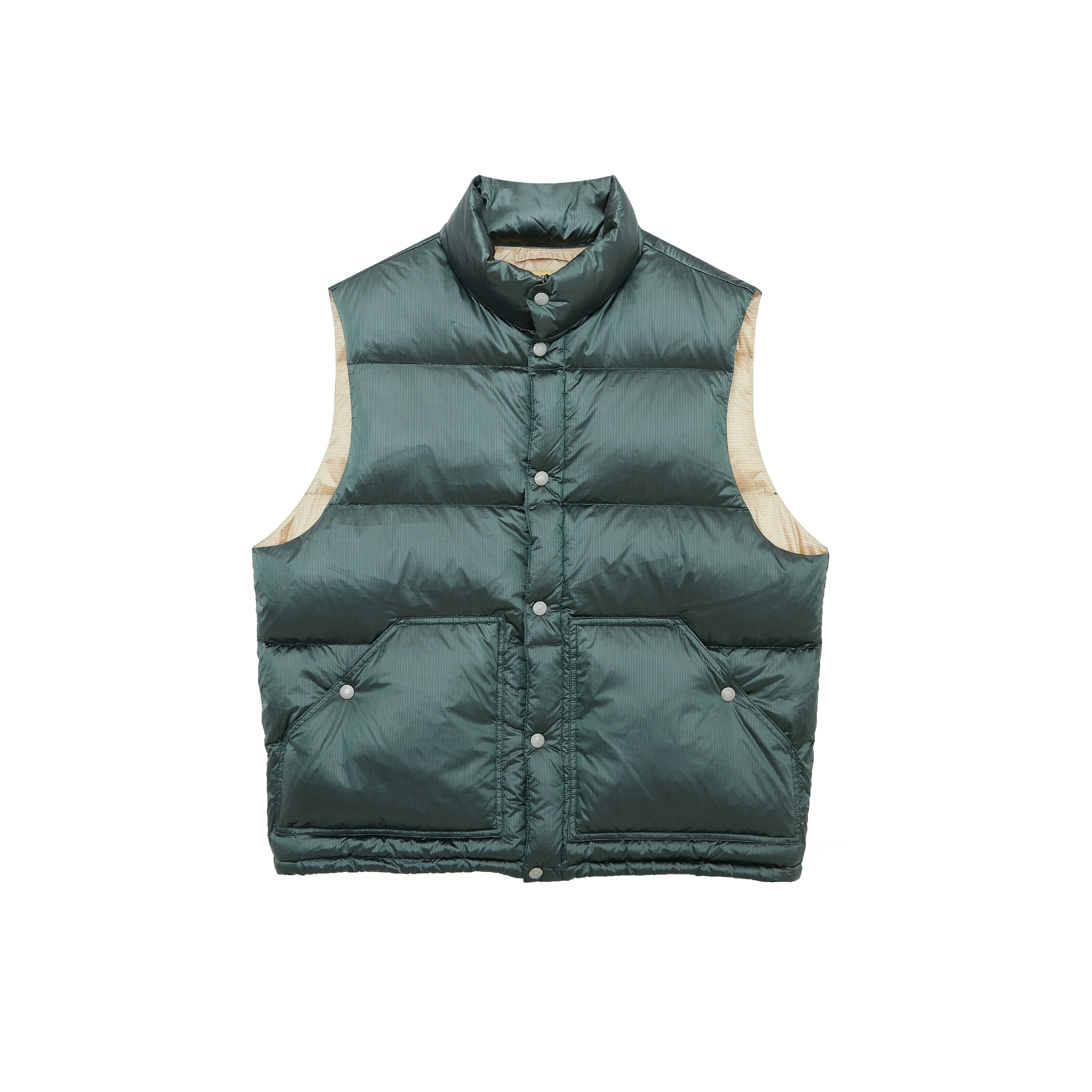 Retro High Collar Down Vest