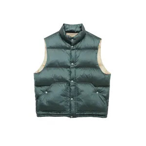 Retro High Collar Down Vest