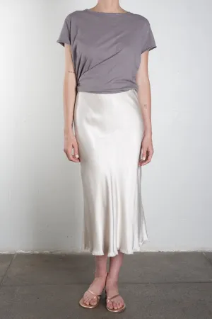 Riley Skirt Vintage Satin - Parchment