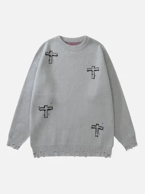 Rimiro - Cross & Lie Graphic Sweater