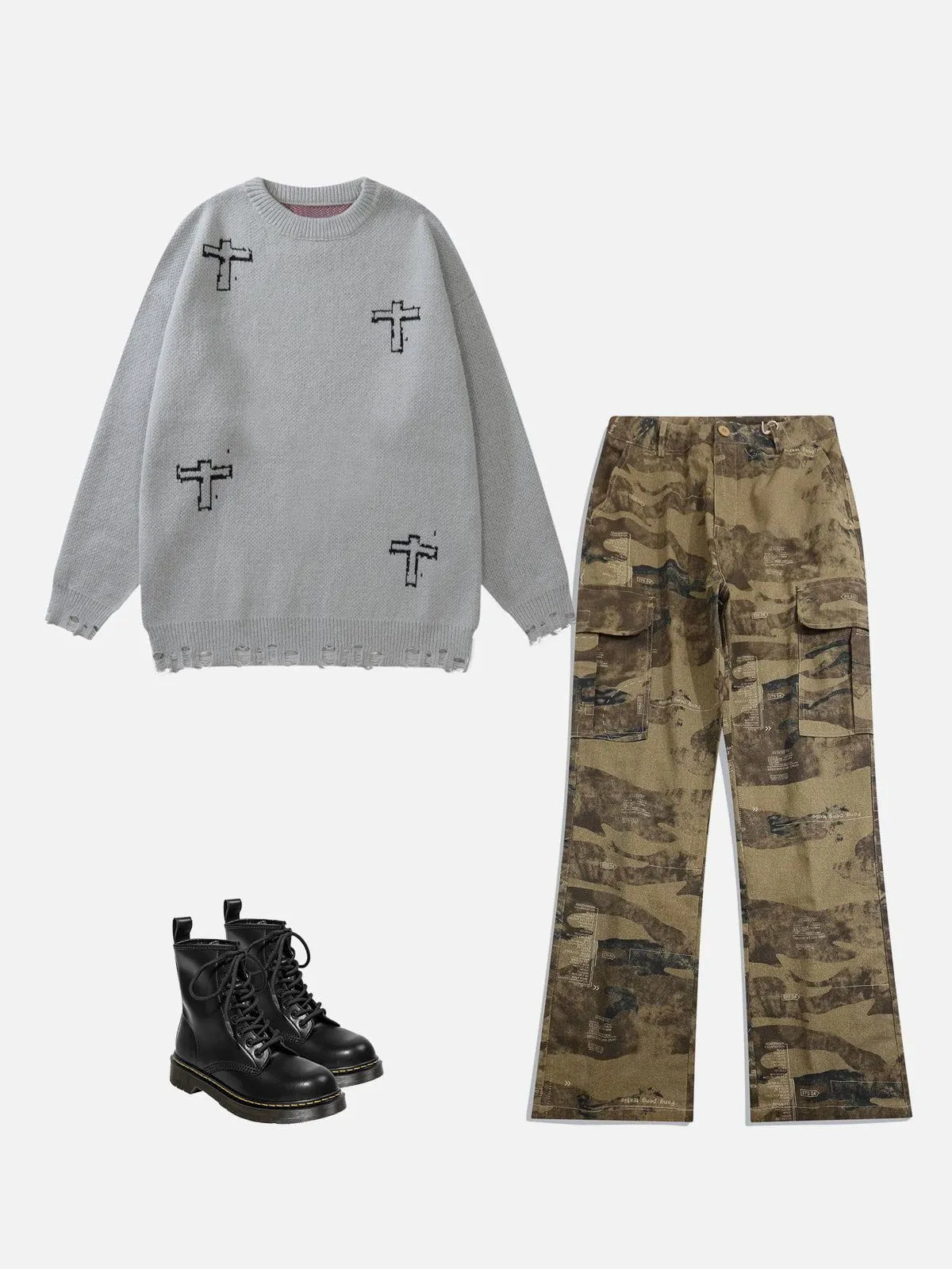 Rimiro - Cross & Lie Graphic Sweater