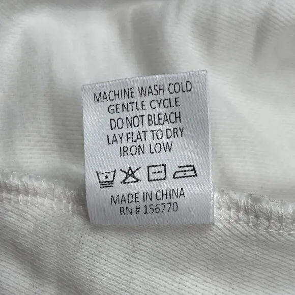 Roolee White Textured 100% Cotton Pullover Boxy Loose Fit Sweater Women's Medium