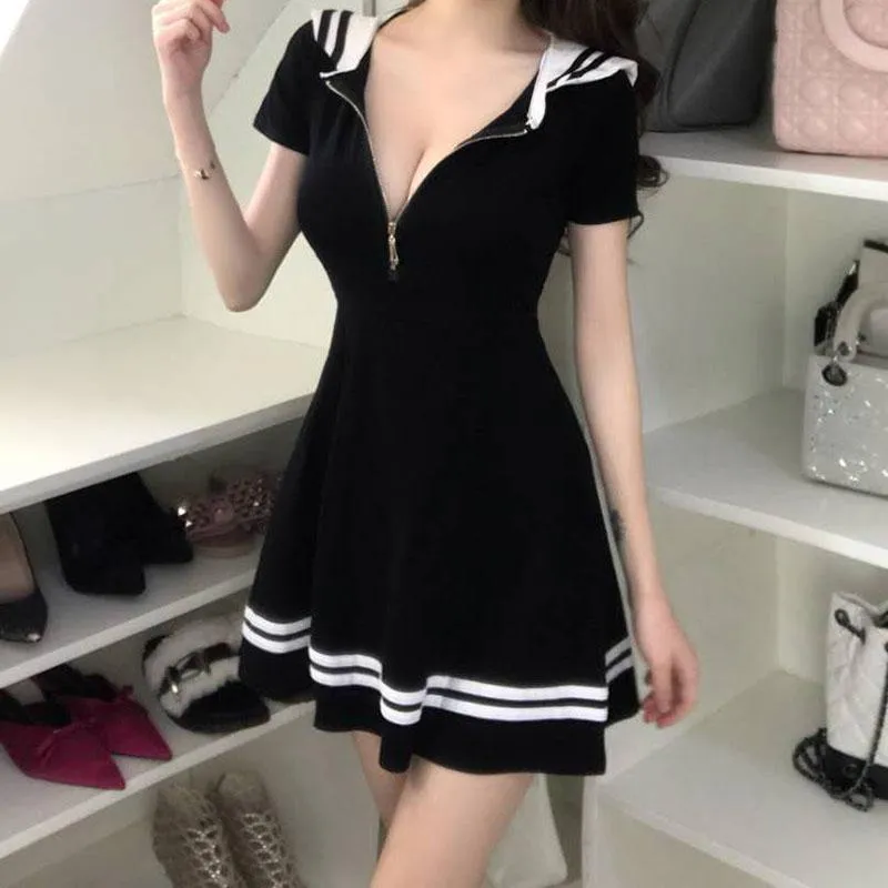 Sailor Zipper Dress SD01163